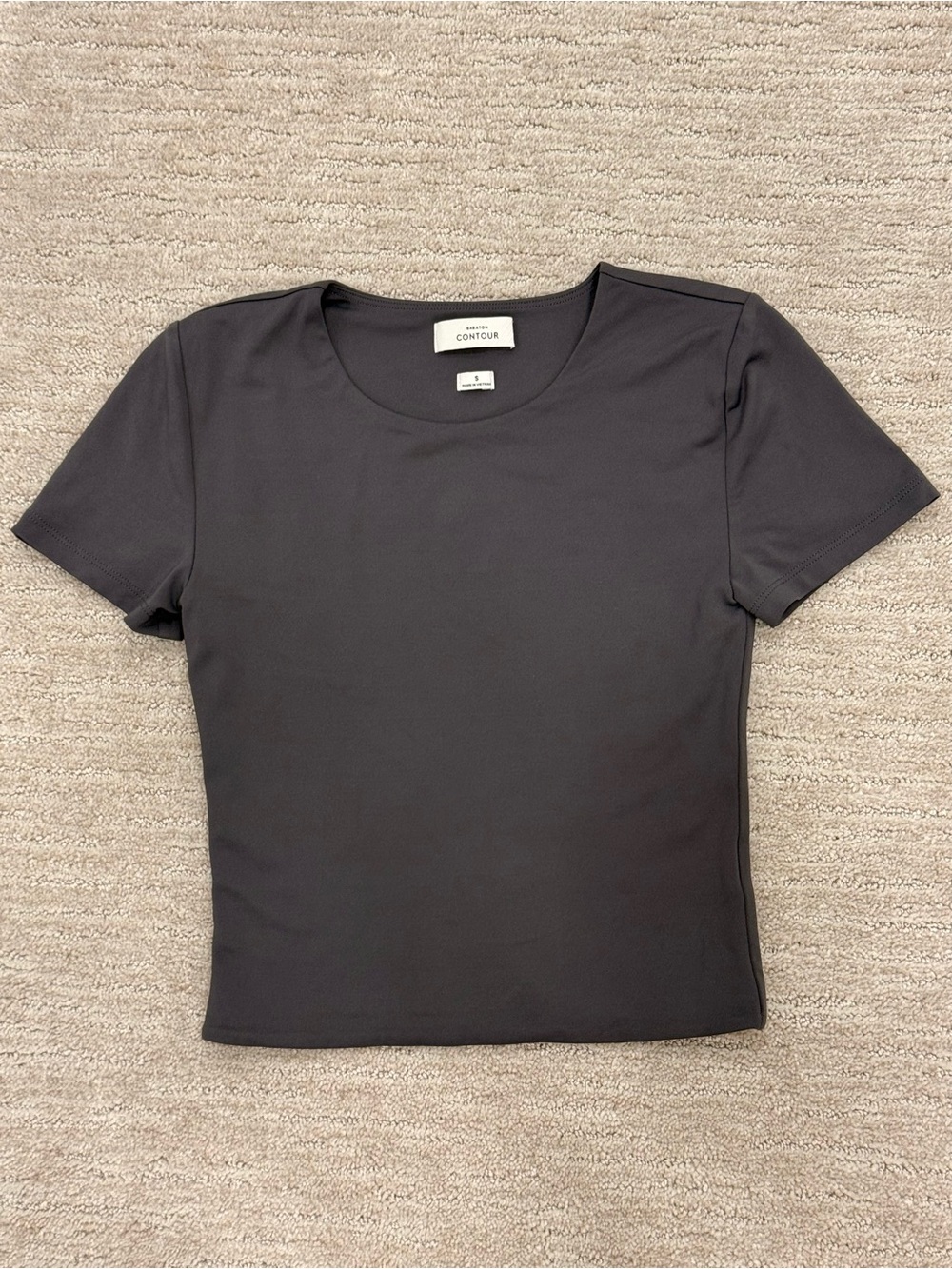 Aritzia Contour Women's Short Sleeve Crewneck Top — Steel Grey